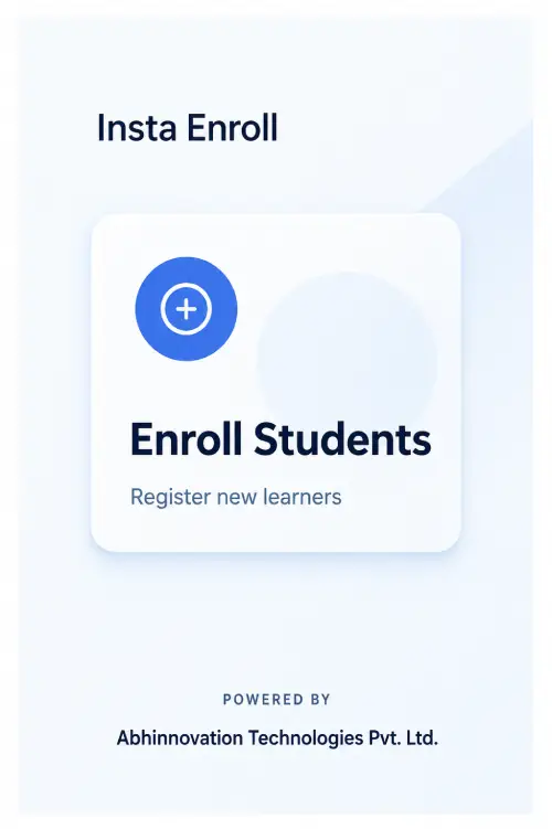 User enrollment screen